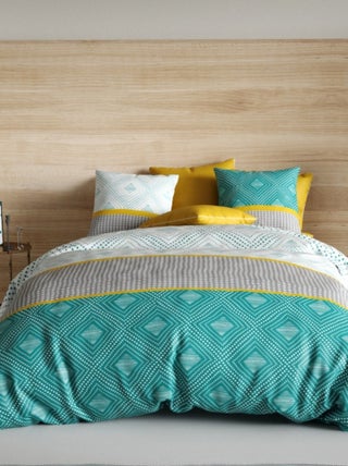 Housse de couette 260x240 AURAH + 2 taies coton 57 fils