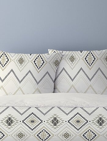Housse de couette 260x240 AZTECA + 2 taies 100% coton