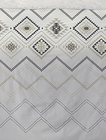 Housse de couette 260x240 AZTECA + 2 taies 100% coton