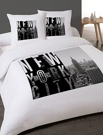Housse de couette 260x240 BRONX + 2 taies 100% coton