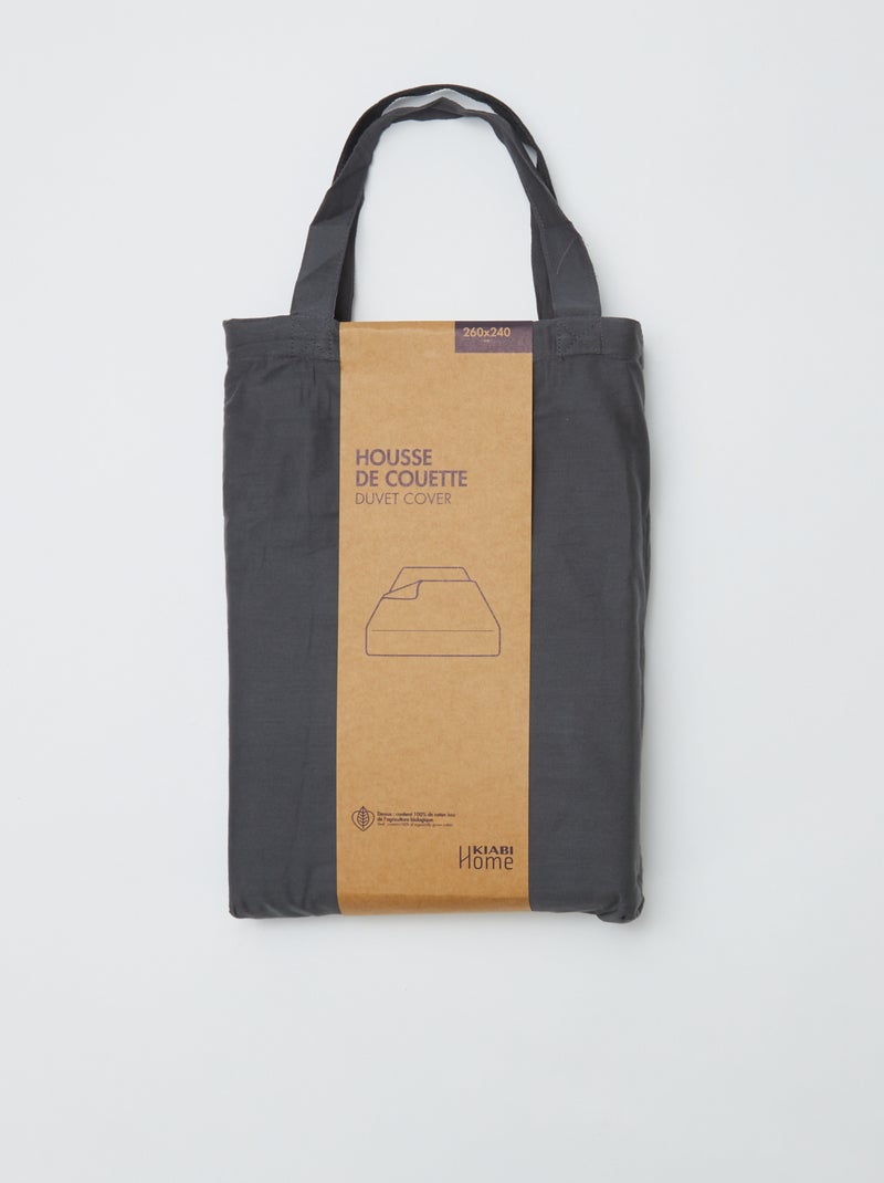 Housse de couette (260x240 cm) - Kiabi Home Gris anthracite - Kiabi