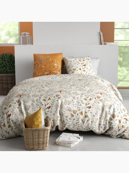 Housse de couette 260x240 DEMIL + 2 taies coton 57 fils - Kiabi