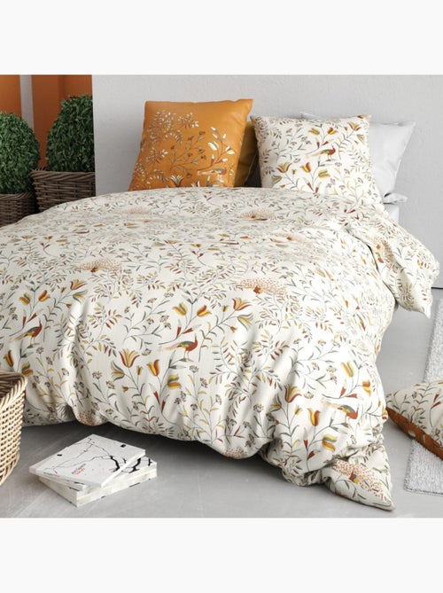 Housse de couette 260x240 DEMIL + 2 taies coton 57 fils - Kiabi