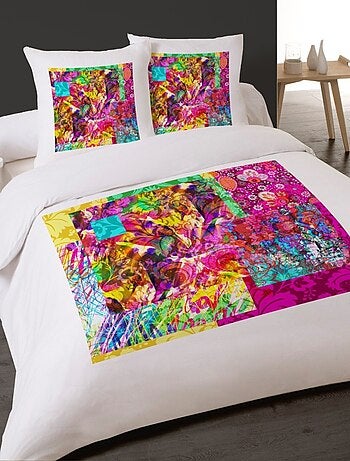 Housse de couette 260x240 ETINCELLE + 2 taies 100% coton