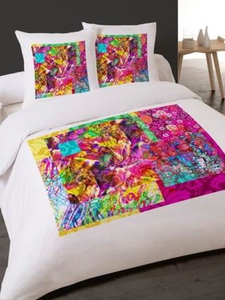 Housse de couette 260x240 ETINCELLE + 2 taies 100% coton