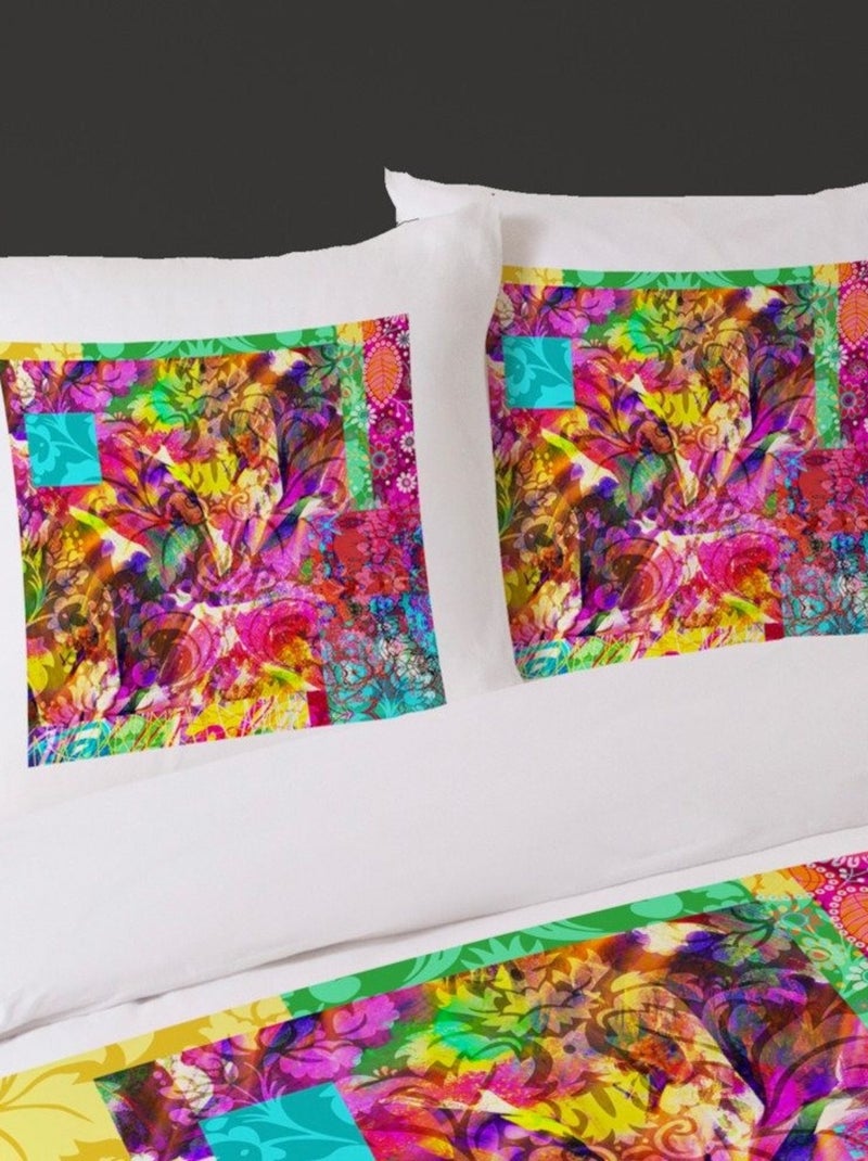 Housse de couette 260x240 ETINCELLE + 2 taies 100% coton Multicolore - Kiabi
