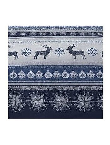 Housse de couette 260x240 FENRIS BLEU + 2 taies matière Polaire