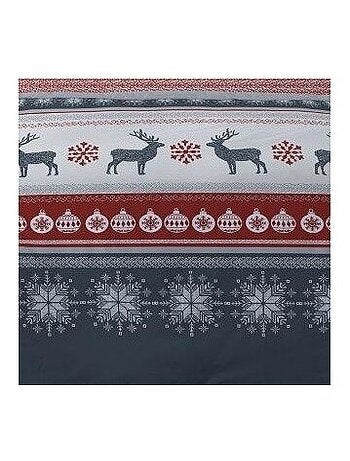 Housse de couette 260x240 FENRIS Rouge + 2 taies matière Polaire