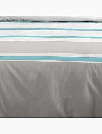Housse de couette 260x240 finition rabat + 2 taies coton 57 fils