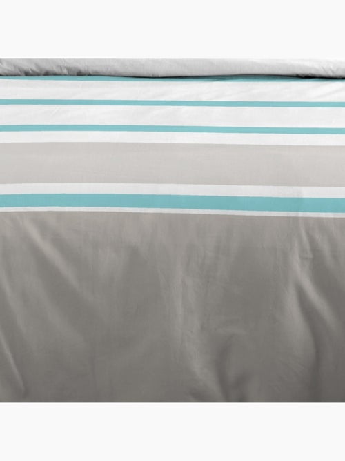 Housse de couette 260x240 finition rabat + 2 taies coton 57 fils - Kiabi