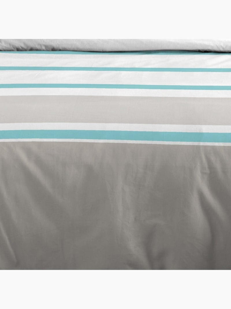 Housse de couette 260x240 finition rabat + 2 taies coton 57 fils Beige - Kiabi