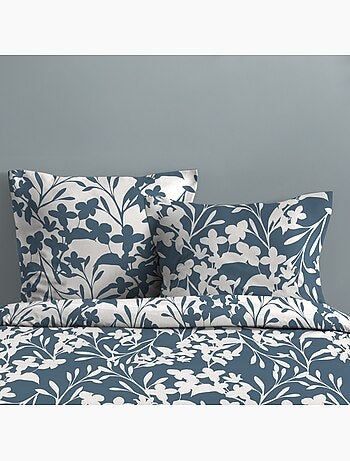Housse de couette 260x240 finition rabat + 2 taies coton 57 fils