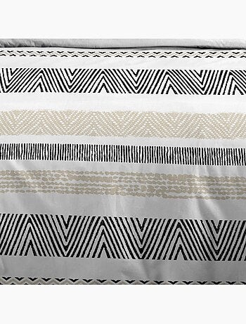 Housse de couette 260x240 finition rabat + 2 taies coton 57 fils