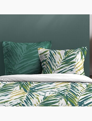 Housse de couette 260x240 finition rabat + 2 taies coton 57 fils