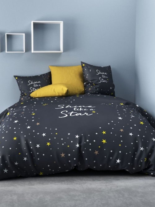 Housse de couette 260x240 GALAXY + 2 taies coton - Kiabi