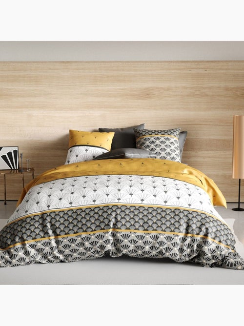 Housse de couette 260x240 Léo + 2 taies coton 57 fils - Kiabi Housse de couette 260x240 Léo + 2 taies coton 57 fils - Kiabi