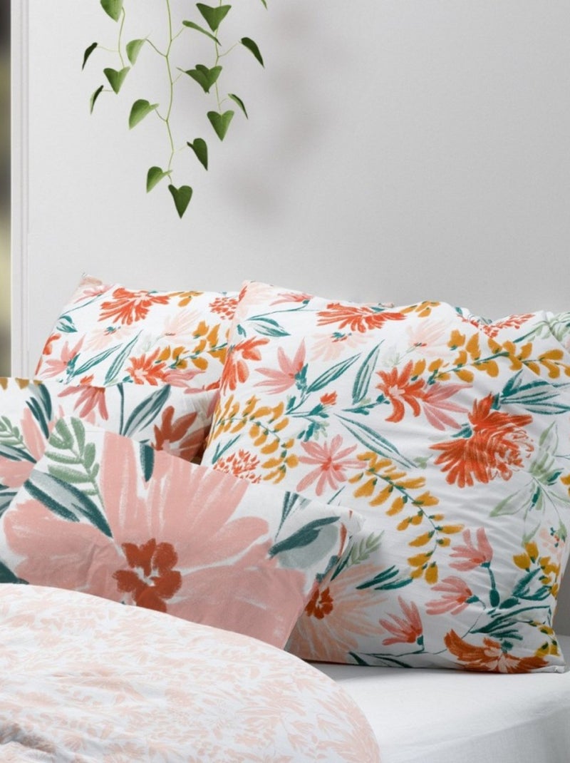 Kit Housse De Coussin Couette YOURS TRULY - Motif Martha's Star Version Rouille Marine - 19,5 Cm Carré