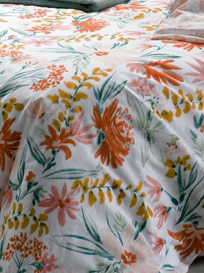 Housse de couette 260x240 MARNA + 2 taies coton 57 fils Multicolore - Kiabi