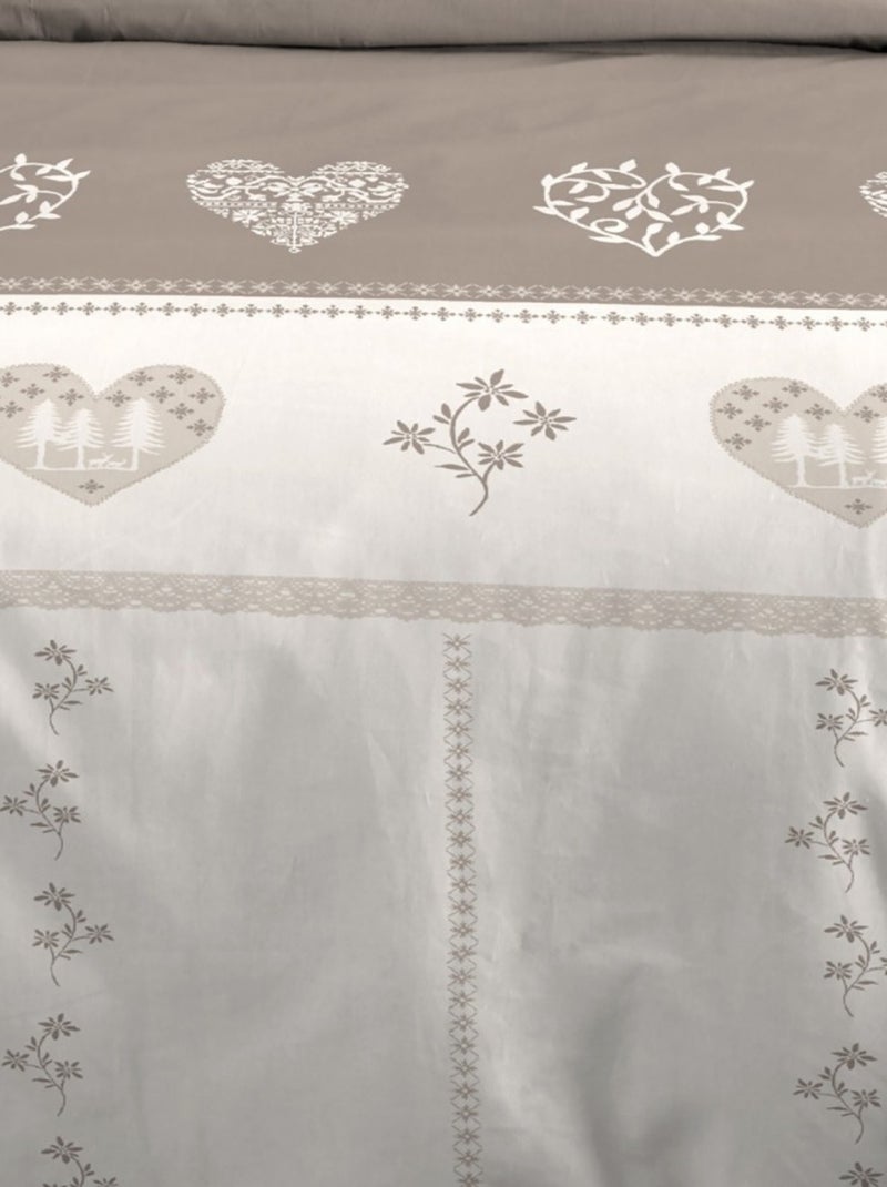 Housse de couette 260x240 MODANE NATUREL + 2 taies coton 57 fils Beige - Kiabi