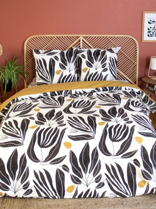 Housse de couette 260x240 NOLIE + 2 taies 100% coton 57 fils/cm2