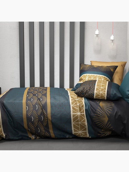 Housse de couette 260x240 Qobe + 2 taies coton 57 fils - Kiabi