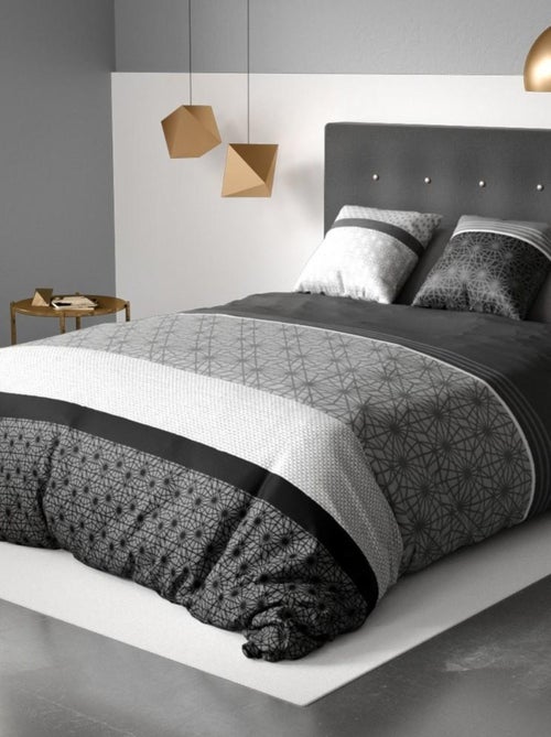 Housse de couette 260x240 SANDRO + 2 taies coton 57 fils - Kiabi