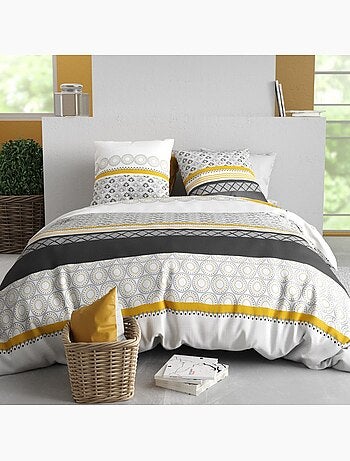 Housse de couette 260x240 SPIRA + 2 taies coton 57 fils