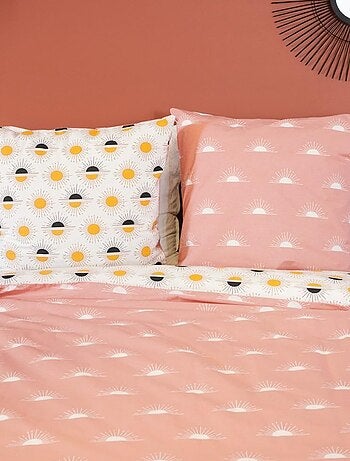 Housse de couette 260x240 TERRAMEA + 2 taies 100% coton adouci 57 fils/cm2