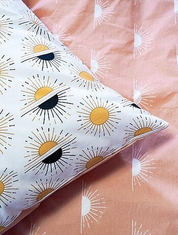 Housse de couette 260x240 TERRAMEA + 2 taies 100% coton adouci 57 fils/cm2