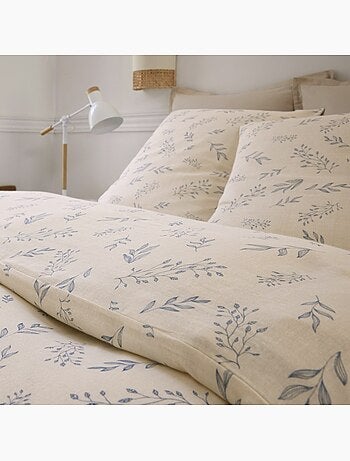 Housse de couette 260x240cm + 2 taies d'oreiller imprimées 100% gaze de coton