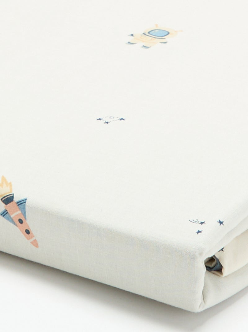Housse de couette à motif 1 personne 80 x 120 cm en coton Blanc - Kiabi