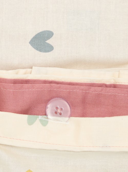 Housse de couette à motif 1 personne 80 x 120 cm en coton - Kiabi