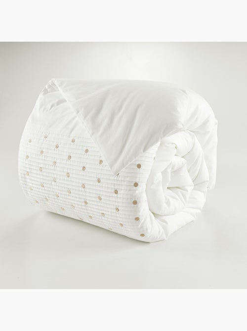 Housse de couette Agathe coco blanc 200x200cm - Kiabi