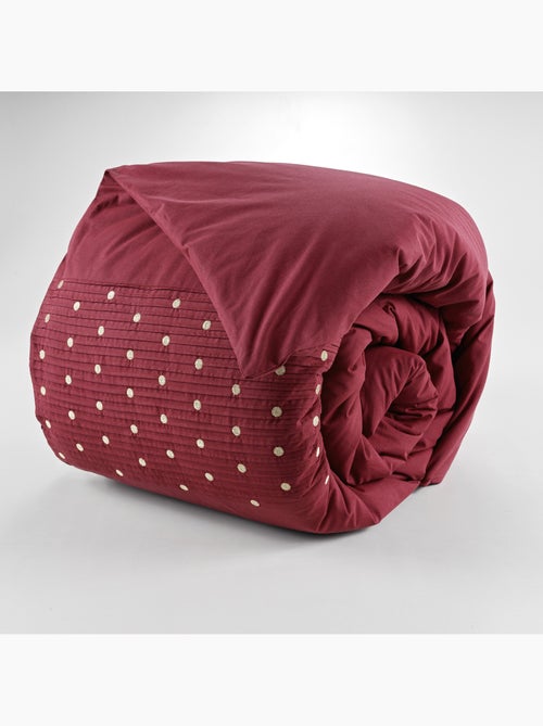 Housse de couette Agathe grenat rouge 240x260cm - Kiabi