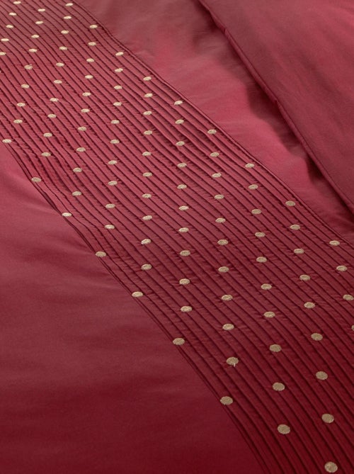 Housse de couette Agathe grenat rouge 240x260cm - Kiabi