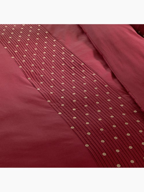Housse de couette Agathe grenat rouge 240x260cm - Kiabi