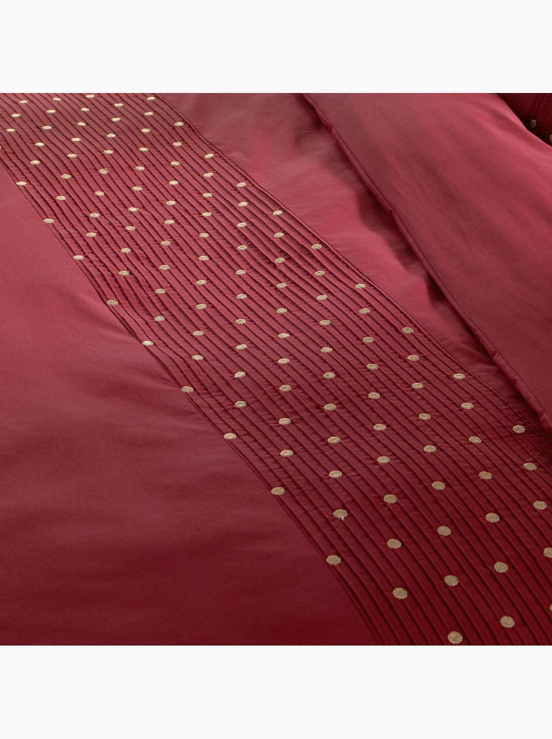 Housse de couette Agathe grenat rouge 240x260cm Rouge - Kiabi