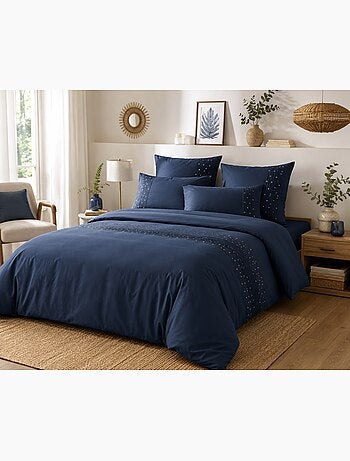 Housse de couette Agathe poivre anthracite 240x260cm