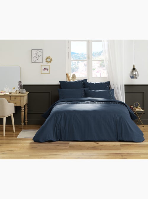 Housse de couette Agathe mure bleu 220x240cm - Kiabi Housse de couette Agathe mure bleu 220x240cm - Kiabi