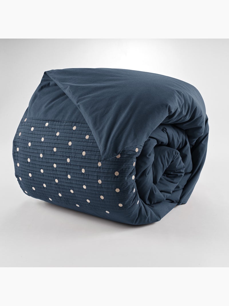 Housse de couette Agathe mure bleu 220x240cm Bleu - Kiabi
