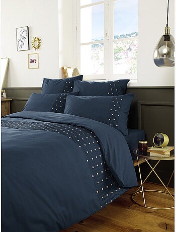 Housse de couette Agathe poivre anthracite 240x260cm