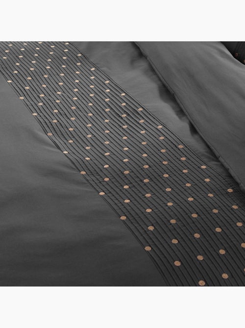 Housse de couette Agathe poivre anthracite 240x260cm - Kiabi