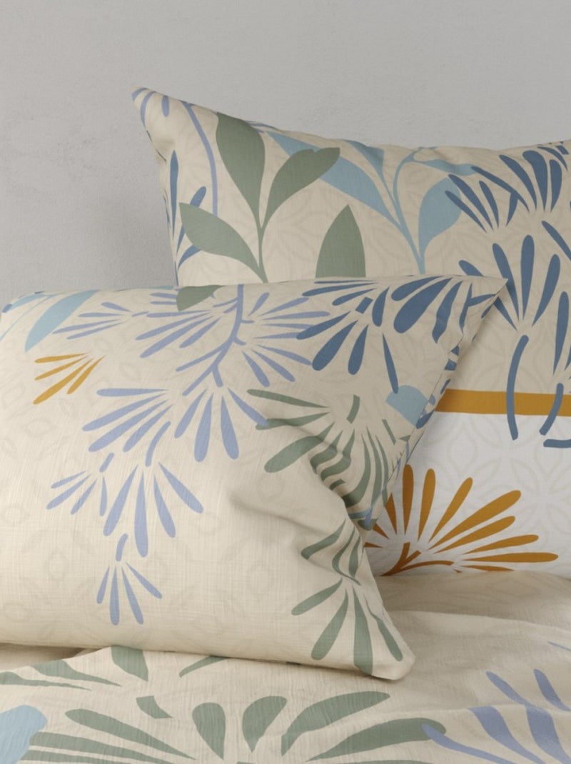 Housse de couette AGIL + 2 taies coton 57 fils Beige - Kiabi