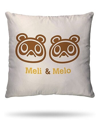 Housse de couette Animal Crossing Méli & Mélo 140x200 cm - 100% Coton - Beige