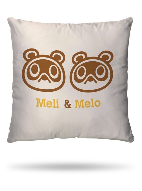 Housse de couette Animal Crossing Méli & Mélo 140x200 cm - 100% Coton - Beige - Kiabi