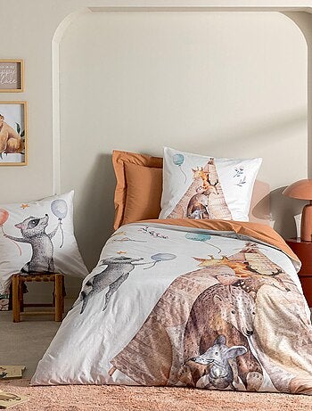 Housse de couette animaux de la fôret