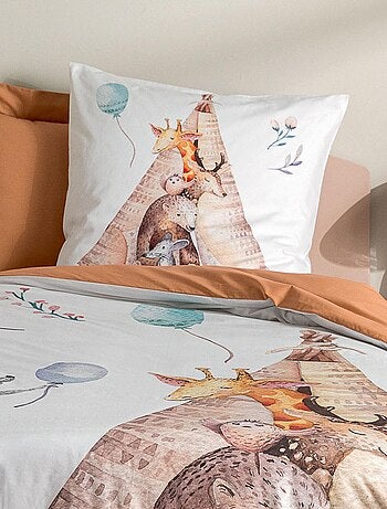 Housse de couette animaux de la fôret