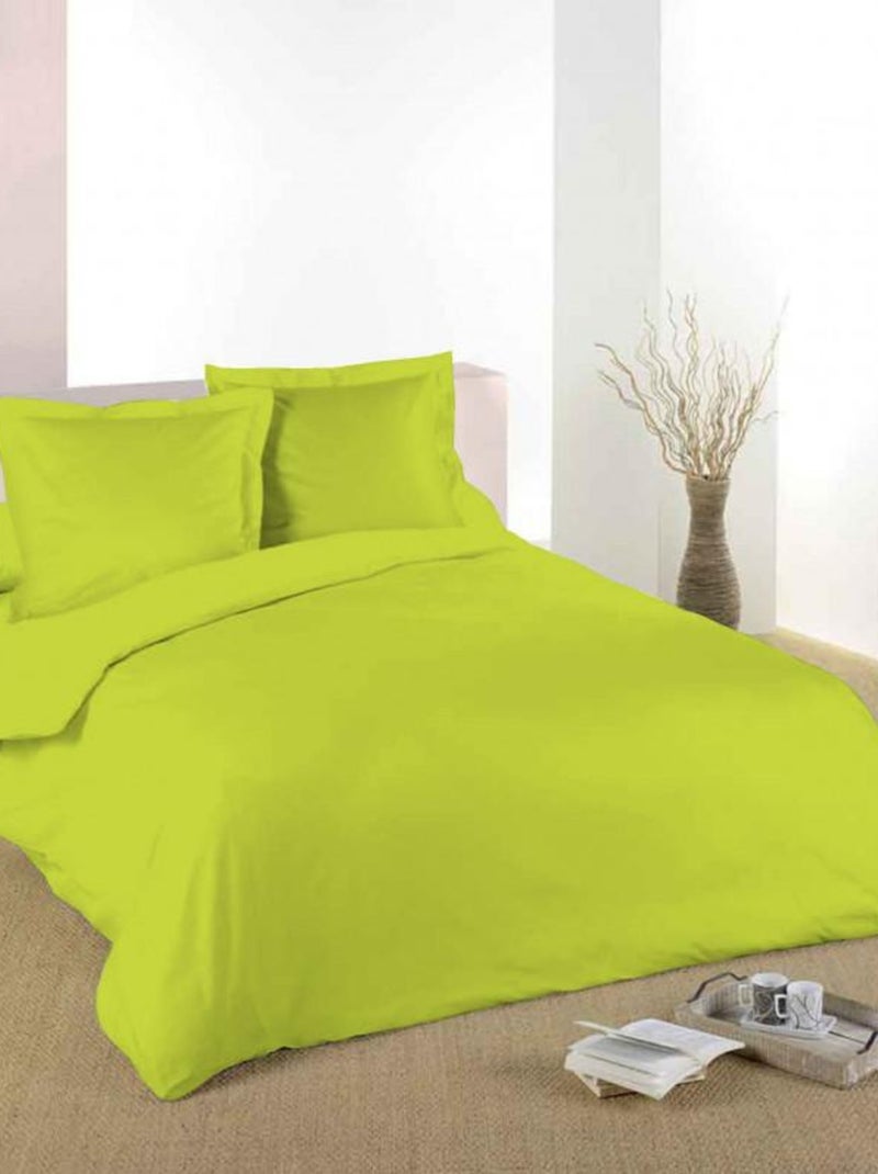 Housse De Couette Anis 240 X 220 Cm / 100% Coton / 57 Fils/cm² Pour Lit 2 Places Vert anis - Kiabi