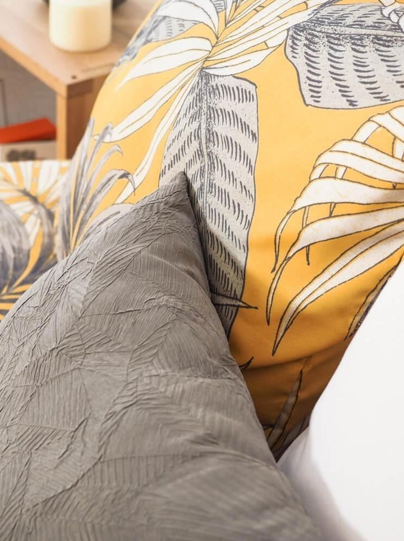 Housse de couette  Aquilie + taie(s) microfibre recyclée Jaune - Kiabi