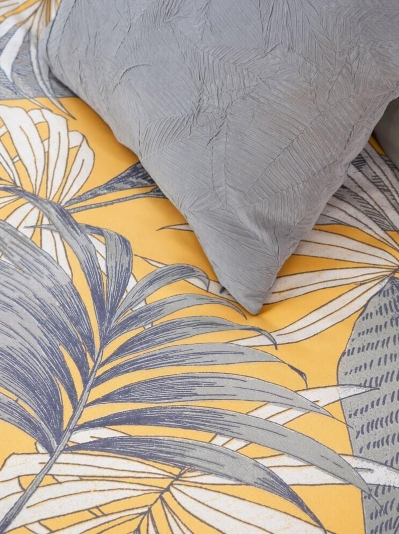 Housse de couette  Aquilie + taie(s) microfibre recyclée Jaune - Kiabi